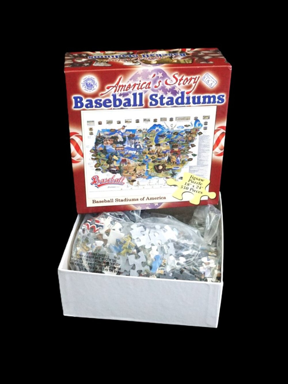 America’s Story Baseball Stadiums Puzzle 18x24 550 Pieces